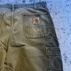 Vintage 80’s Carhartt Baggy Olive Green Carpenter B11 Pants